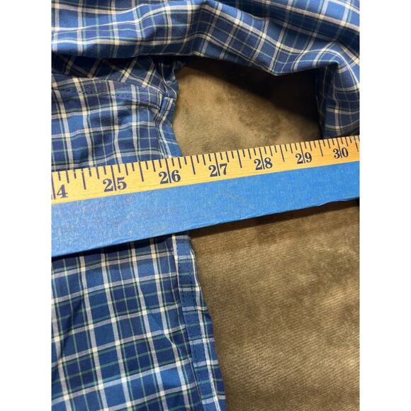 LL Bean Shirt Mens XL Reg Button Down Blue‎ Check Long Sleeve Business Casual - Picture 5 of 6